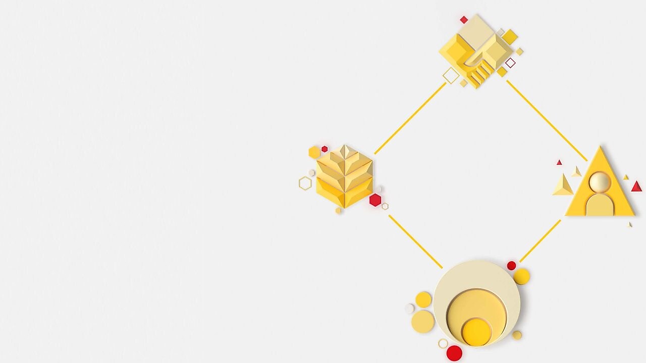 Grafik me të katër grafikët kryesorë me kolona të "Fuqizimit të progresit" në motiv rombi